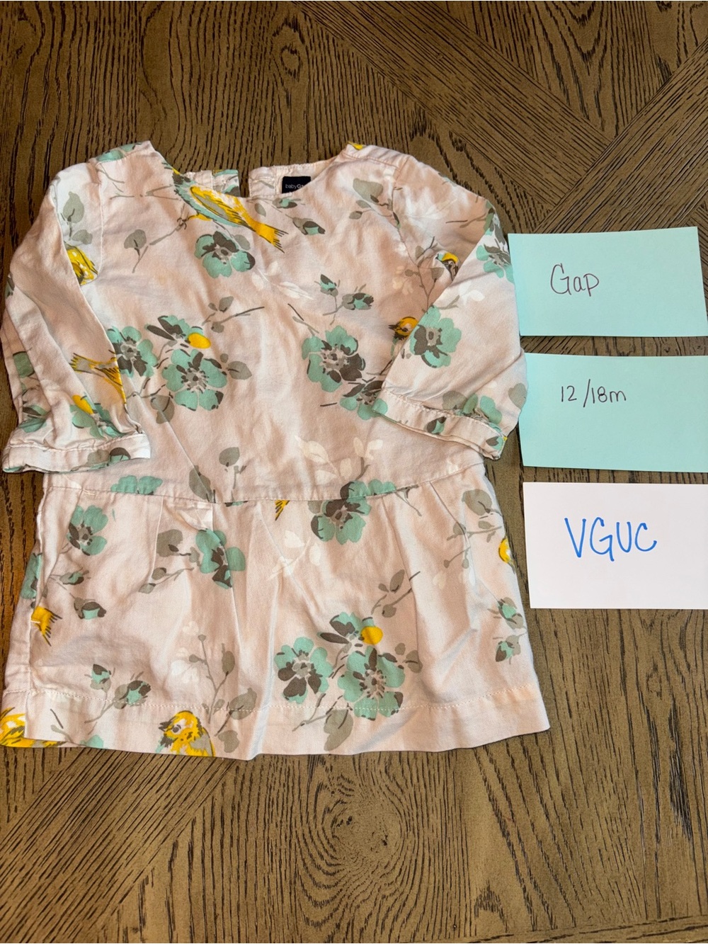 Gap cream Floral Long-Sleeve dress